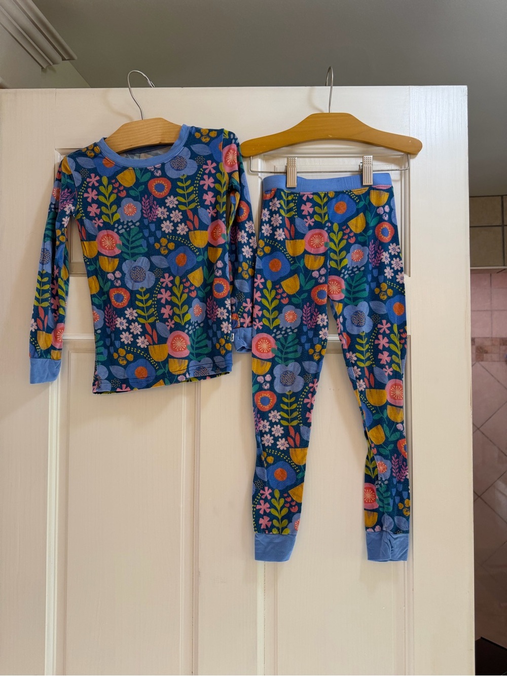 Little Sleepies Blue Floral Pajama Set